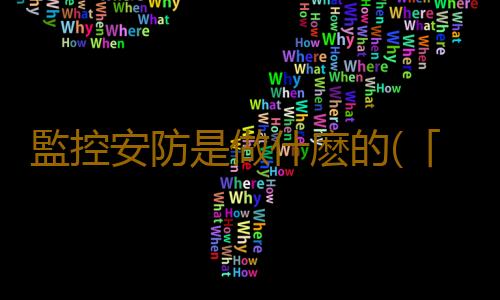 監控安防是做什麽的(「一起學」綜合安防係統 概念及視頻監控係統簡介)